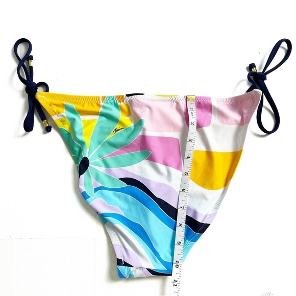 ✨NEW!✨ TRINA TURK Mosaic Sunrise Side Tie Bikini Bottom - Size 12 - Picture 9 of 11